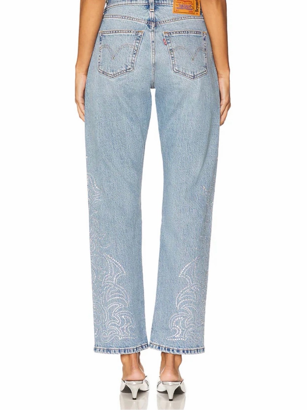 501® Curve Embellished High Waist Straight Leg Jeans - Picture 2 of 8